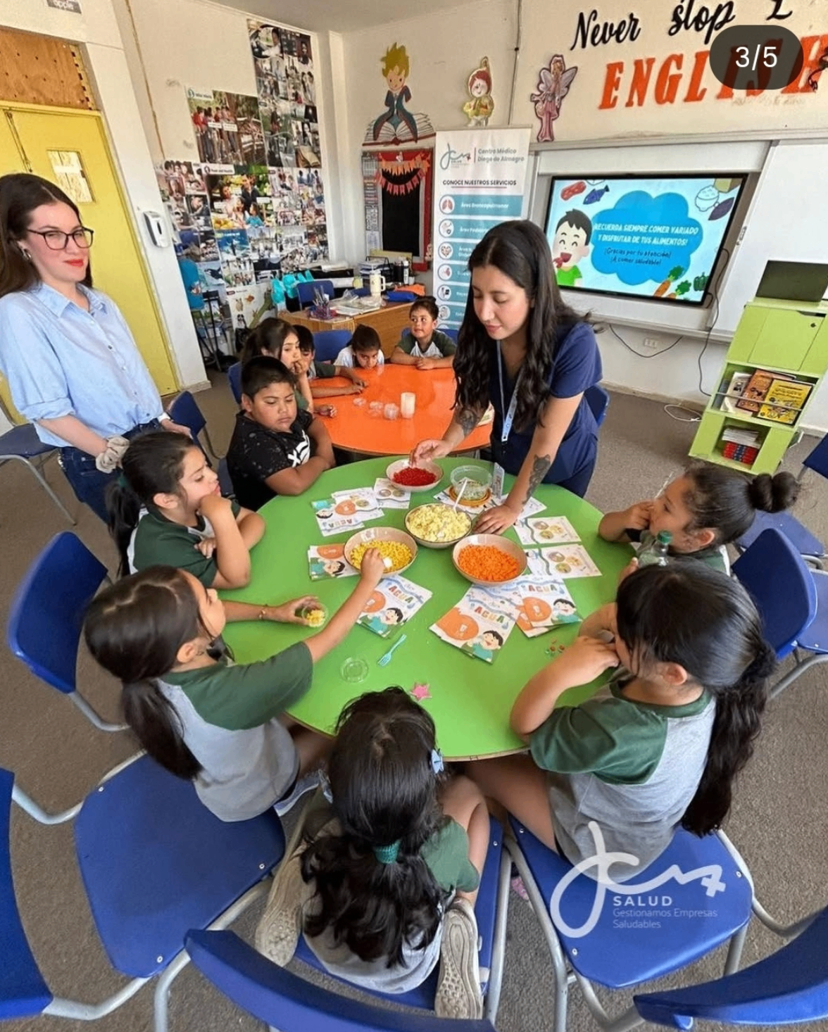 Talleres de alimentación saludable en colegios